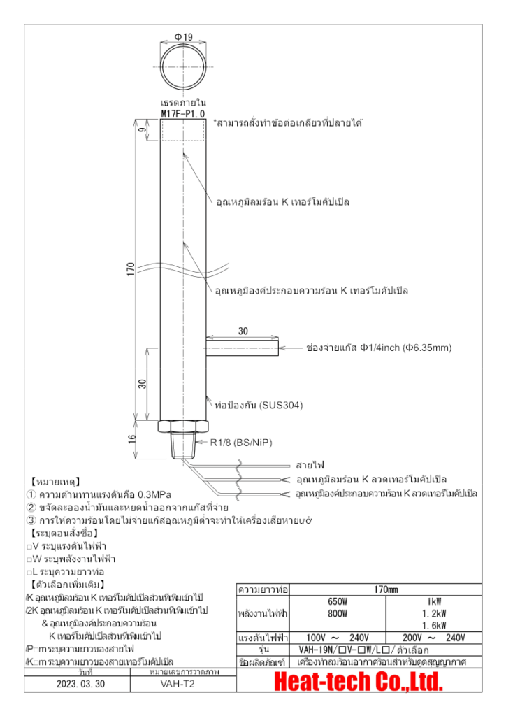 เครื่องทำลมร้อนอากาศร้อนสำหรับดูดสุญญากาศ VAH ซีรีส์