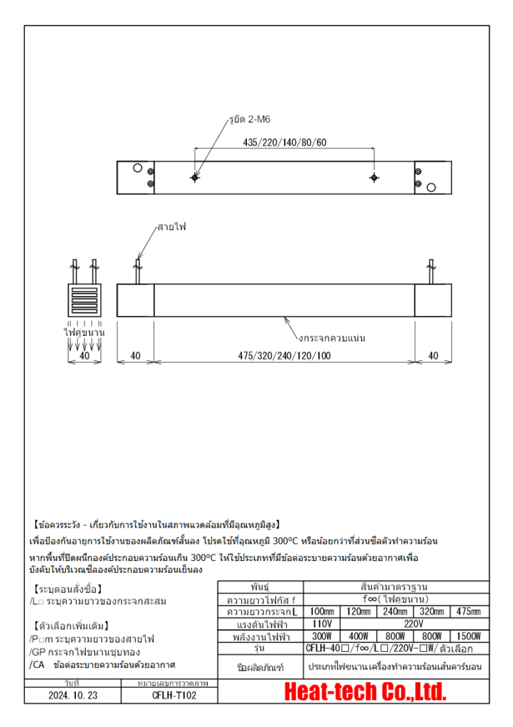 ภาพร่างภายนอกของ CFLH-40