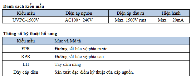 ตัวควบคุมการจ่ายไฟแบบแมนนวล UVPC-1500V สำหรับเครื่องฉายรังสีชนิดจุด รังสีอัลตราไวโอเลต UVP-60