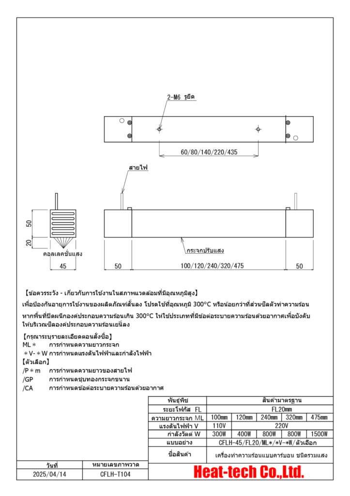 ภาพร่างภายนอกของ CFLH-45