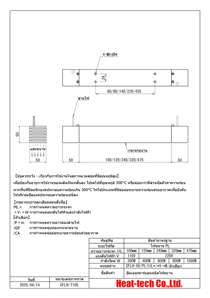 ภาพร่างภายนอกของ CFLH-50